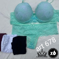 CONJUNTO TASA SOFT DE ENCAJE CON CULOTTE LESS x6 - comprar online