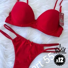 CONJUNTO TASA SOFT DE ALGODON CON LESS DOBLE TIRA X12