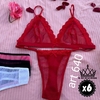 CONJUNTO BRALLET DE TUL C/LESS REGULABLE X6 - comprar online