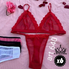 CONJUNTO BRALLET DE TUL C/LESS REGULABLE X6 - comprar online