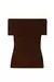 Imagem do Blusa Marrom Cafe Canelada Ribana com decote
