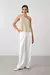 Blusa decote diagonal Bege - comprar online