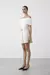 Blusa Off White Canelada Ribana com decote na internet