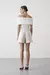 Blusa Off White Canelada Ribana com decote - Versale