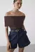 Blusa Marrom Cafe Canelada Ribana com decote - comprar online
