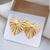 Brinco Coração Plissado - Banhado Ouro 18K - Antialérgico