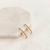 Brinco Ear Hook Bolinhas - Banhado Ouro 18K - Antialérgico