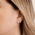 Argola Click Zirconia - Banhado Ouro 18k - Antialérgico
