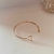 Bracelete De Coração Aberto - Banhado Ouro 18k - Antialérgico