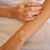 Pulseira coração vazado - Banhado Ouro 18k - Antialérgico