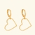 Argola Pingente Coração - Banhado Ouro 18K - Antialérgico - comprar online