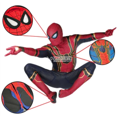 FANTASIA HOMEM ARANHA FERRO DOURADA INFANTIL/ADULTO - comprar online