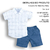 Conjunto Camisa Xadrez Bermuda Jeans Bebê Menino Upi Uli - comprar online