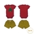 Conjunto Natal Bebê Menina Body Suedine e Shorts Malha Vermelho - loja online