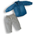 Conjunto Camisa Longa Jeans Calça Bege Bebê Menino Upi Uli na internet