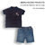 Conjunto Camisa Short Bebê Menino Jeans Listrado Upi Uli - comprar online