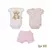 Conj. De Bebê 2 Bodys,1 Shorts Soft Comfort/Suedine/Ribana Rafaela