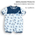 Macaquinho Azul Estampado Rock Bebê Menino Upi Uli - comprar online