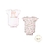 Kit Body Bebê Menina Suedine Bordado Ursinha Floral Upi Uli