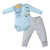 Conjunto Body Culote Bebê Menino Suedine Bordado Upi Uli