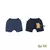 Kit bebê Shorts 2 Peças Suedine/Malha Listrado Lucas