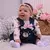 Macacão De Bebê Com Body Azul Marinho Carla