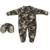Macacão Pijama Menino Infantil Inverno Verde Escuro Dino