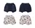 Kit Shorts 2 Peças Bebê Suedine Jeans Estampado Urso Upi Uli