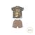 Conjunto Infantil Menino Suedine Verde Henrique Dinossauro