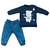 Conjunto Blusa Longa Azul Calça Jeans Bebê Menino Upi Uli
