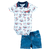 Conjunto Body Shorts Bebê Menina Suedine Estampado Upi Uli