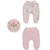 Kit Culote 2 Peças Bebê Menina Rosa Ana Kelly Ursinho Laço