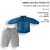 Conjunto Camisa Longa Jeans Calça Bege Bebê Menino Upi Uli - comprar online