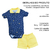 Conjunto Body Shorts Bebê Menina Algodão Estampado Upi Uli - comprar online