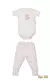 Conj. de bebê Body C/Culote Malha Eco Nature Sofia