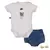 Conjunto De Bebê Body Com Tapa Fralda Bege Enzo