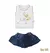 Conj. de bebê Regata C/Tapa Fralda Suedine Liso/Jeans Laura