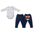 Conjunto Body Culote Bebê Menino Suedine Estampado Upi Uli