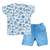 Conjunto Camiseta Frutas Bermuda Jeans Bebê Menino Upi Uli