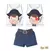 Conjunto De Bebê Regata Com Shorts Azul Bruno