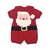 Conjunto Macaquinho Com Babador Bebê Suedine Natal - comprar online