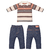 Conjunto Blusa E Calça Bebê Menino Algodão Listrado Upi Uli