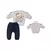 Conjunto Infantil Longo Plush Nuvem/Jeans Paola