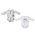 Kit Bebê Body 2 Peças Branco Leão
