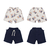 Conjunto Shorts 2 Peças Suedine Bebê Menino Ursinho Talles 