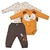 Kit Bebê 2 Bodys Com 1 Culote Amarelo Valentim