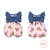Banho De Sol Bebê Menina Azul Giovana Suedine Jeans Ursinho