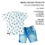 Conjunto Camiseta Números Bermuda Jeans Bebê Menino Upi Uli - comprar online