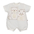 Macaquinho Body Malha Bebê Menino Branco Upgrade Yago Urso - comprar online