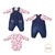 Macacão De Bebê Com Body Azul Marinho Lavinia